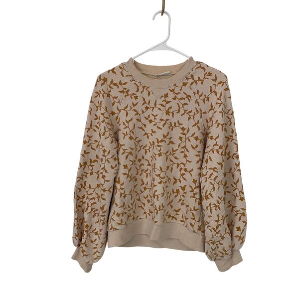 Ulla Johnson Ebba Pullover Size S NWOT French Terry Puff Sleeve Boxy Sweatshirt - Picture 3 of 7